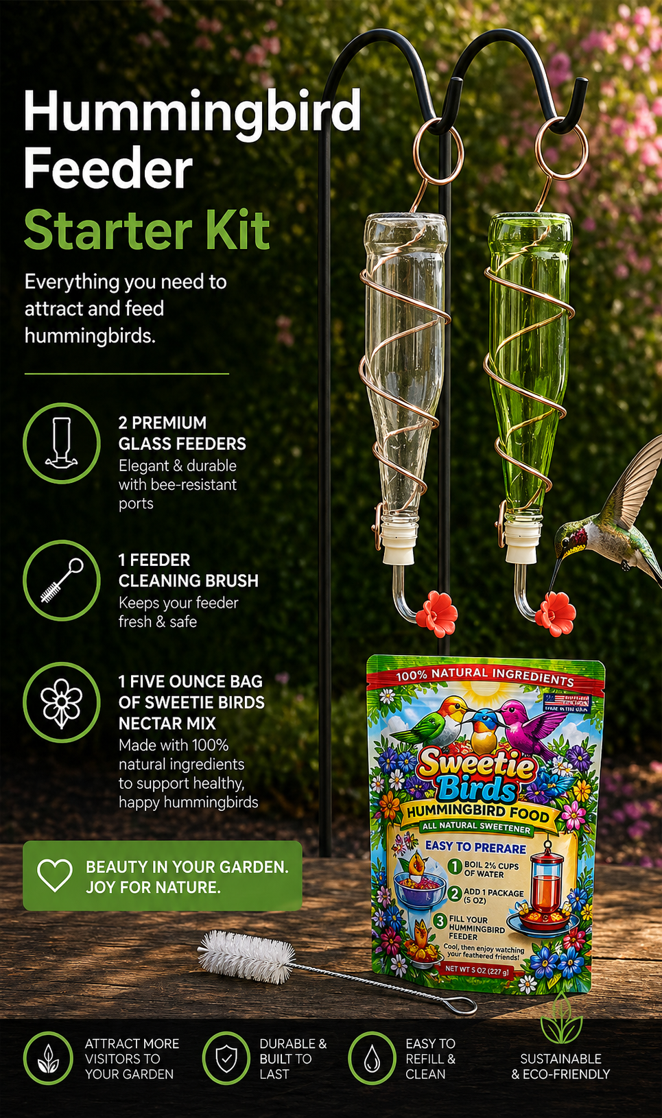 Hummingbird feeder starter kit